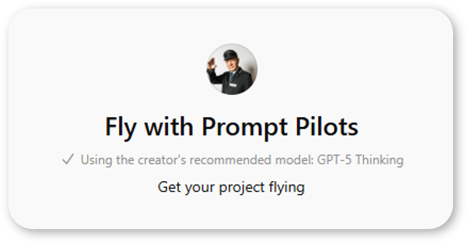 Fly with Prompt Pilots Card 3